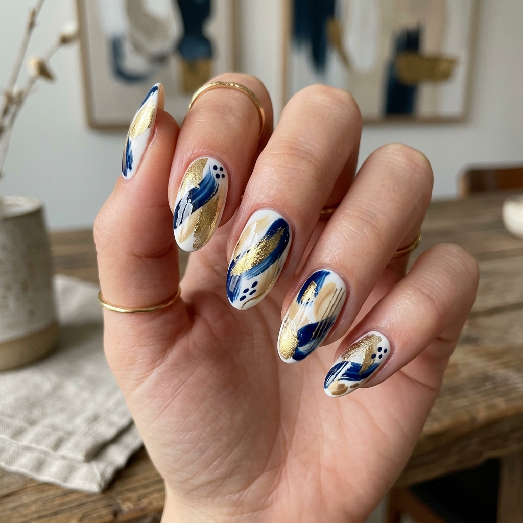 Abstract nail art